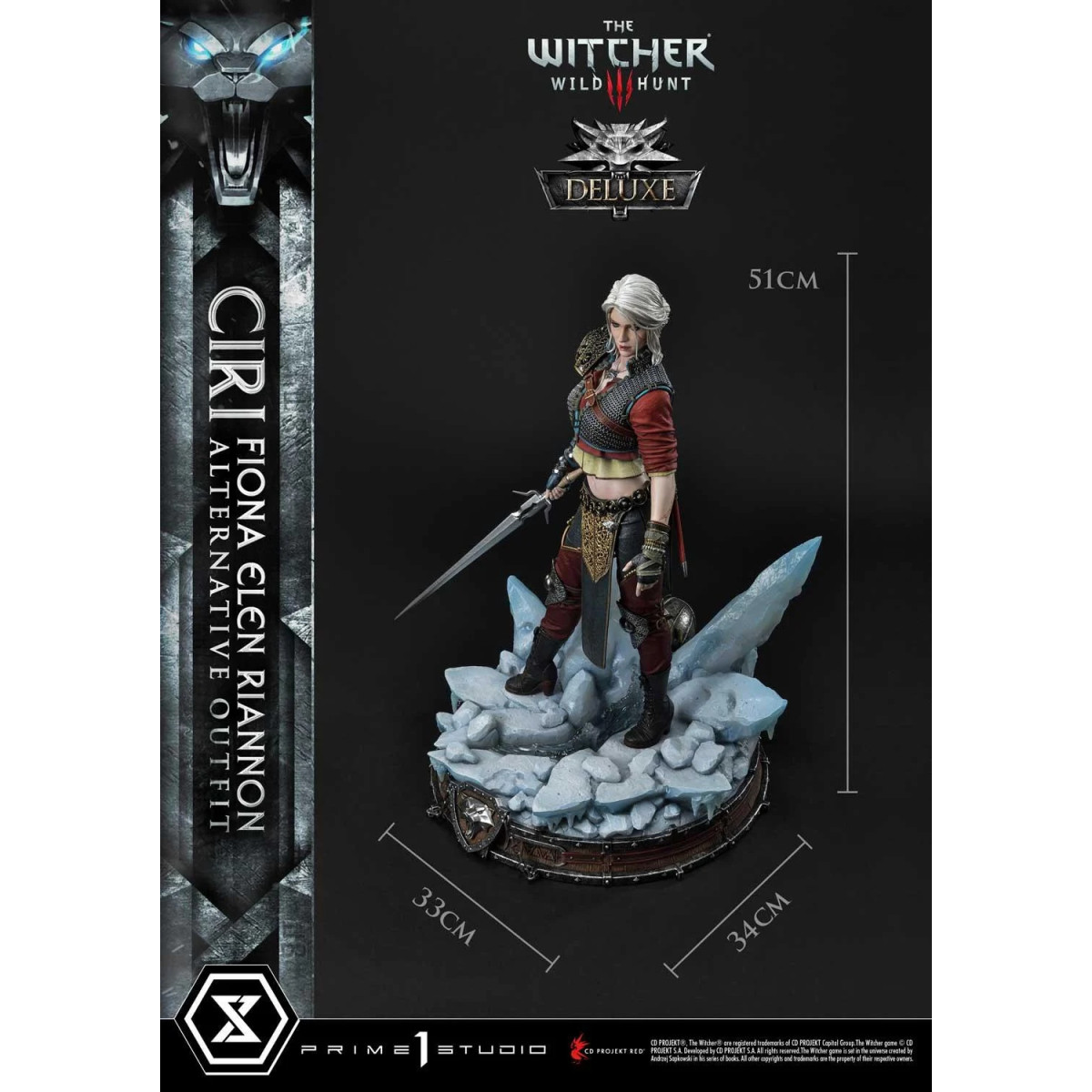 Prime 1 Studio - The Witcher 3: Caccia Selvaggia - Ciri Fiona Elen Riannon Abito alternativo DX Versione Bonus Masterline Premiu