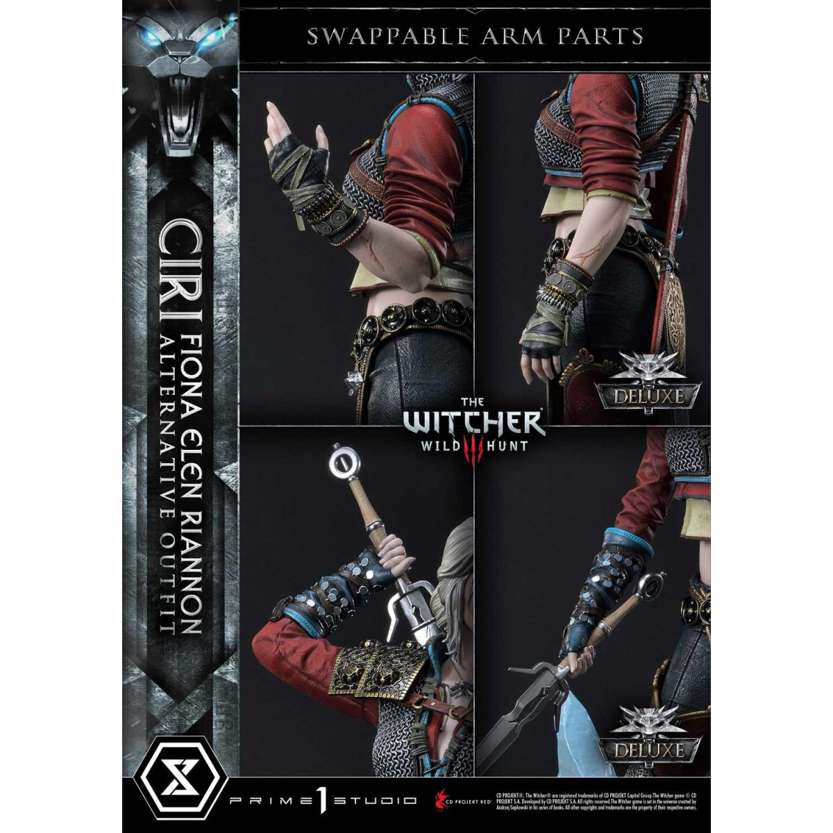 Prime 1 Studio - The Witcher 3: Caccia Selvaggia - Ciri Fiona Elen Riannon Abito alternativo DX Versione Bonus Masterline Premiu