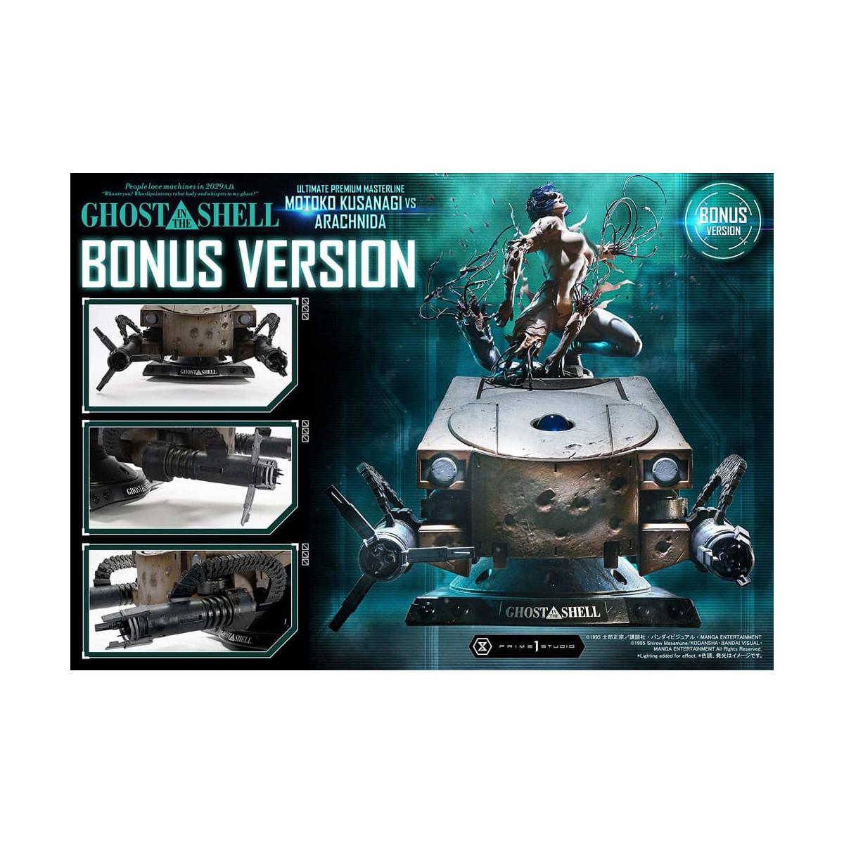 Prime 1 Studio Ghost in the Shell - Motoko Kusanagi vs Arachnida Versione bonus Serie Ultimate Premium Masterline 1/4