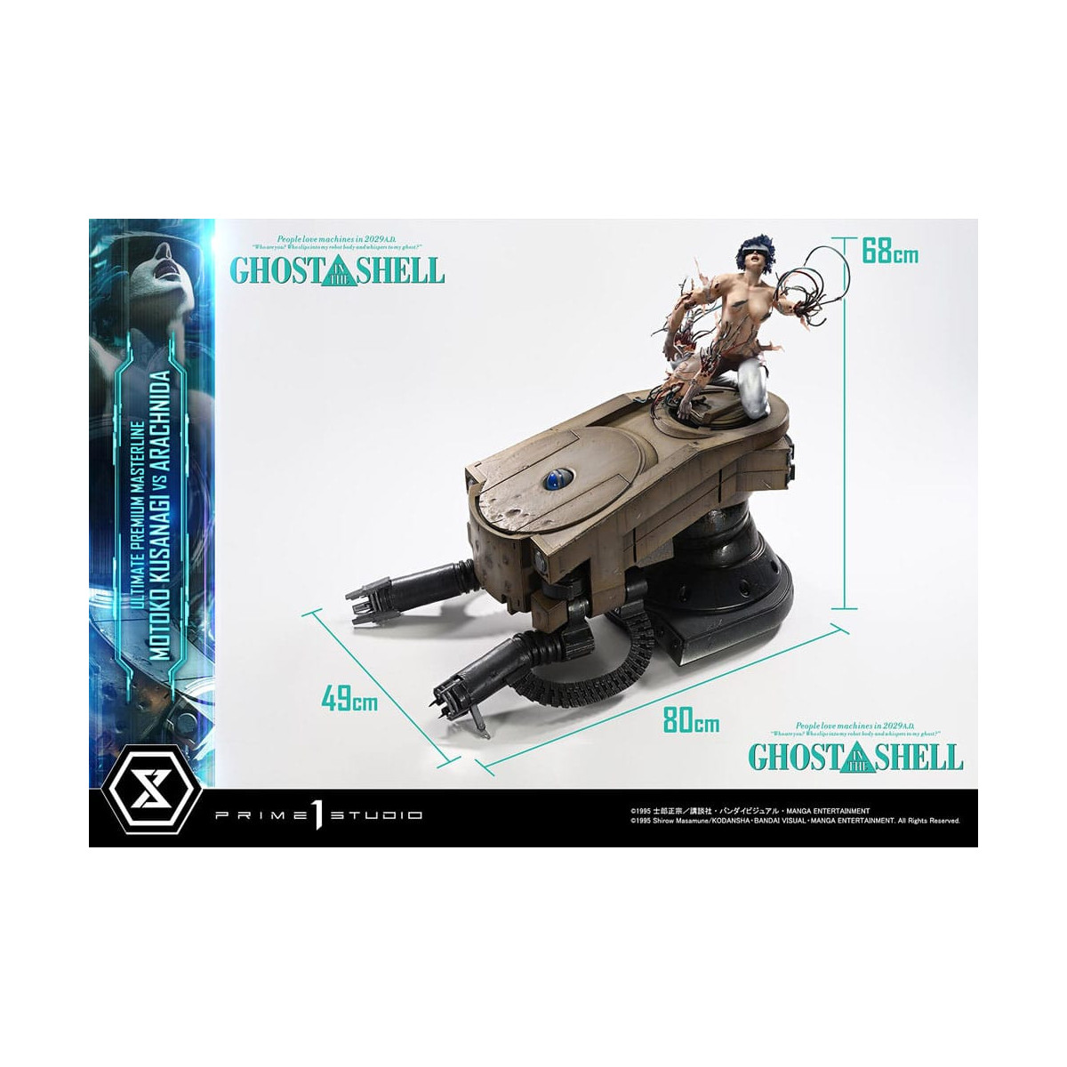 Prime 1 Studio Ghost in the Shell - Motoko Kusanagi vs Arachnida Versione bonus Serie Ultimate Premium Masterline 1/4