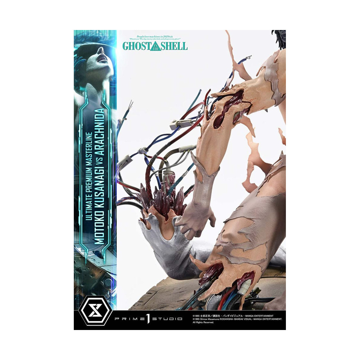Prime 1 Studio Ghost in the Shell - Motoko Kusanagi vs Arachnida Versione bonus Serie Ultimate Premium Masterline 1/4