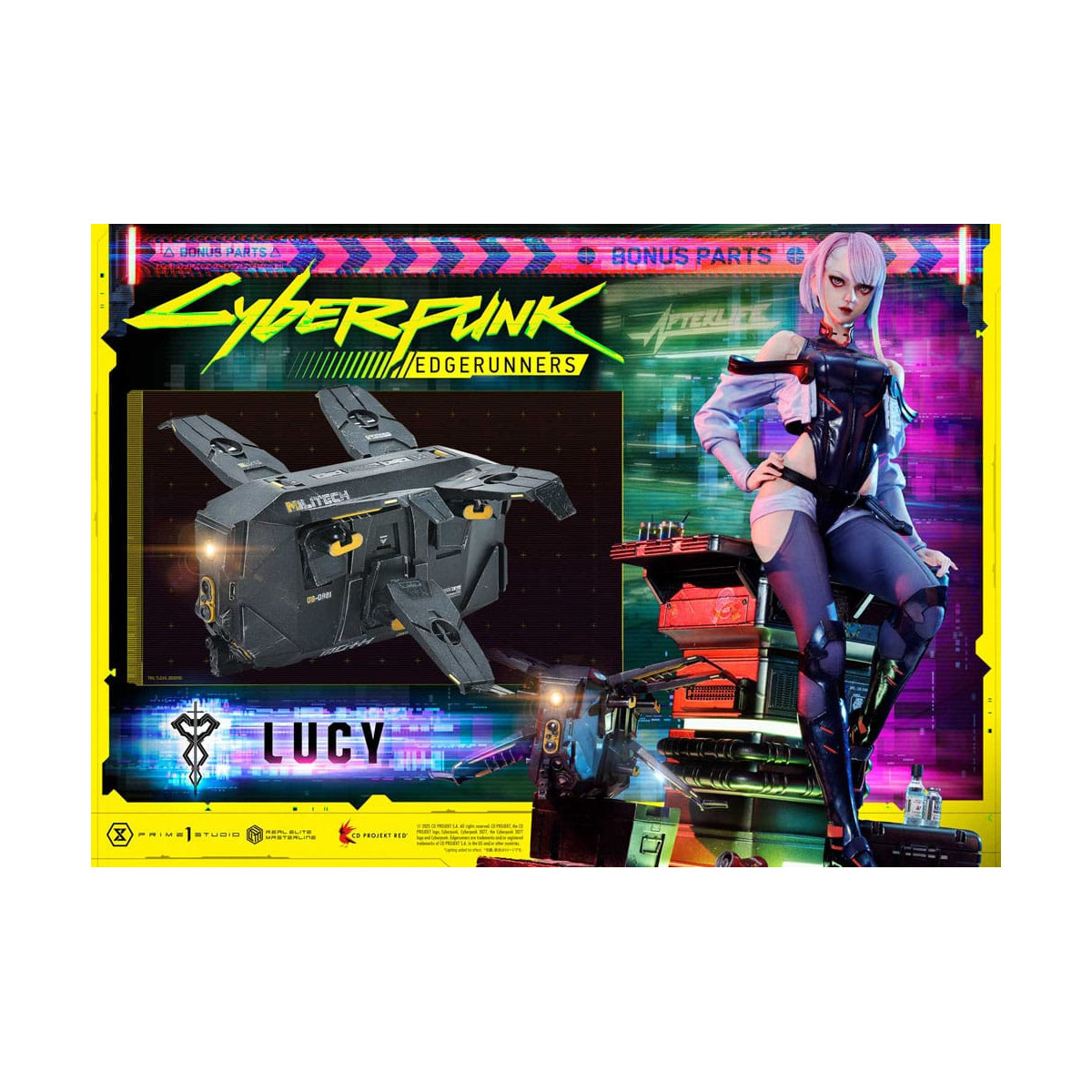 Prime 1 Studio - Cyberpunk: Edgerunners - Lucy Deluxe Versione Bonus Serie Real Elite Masterline 1/4