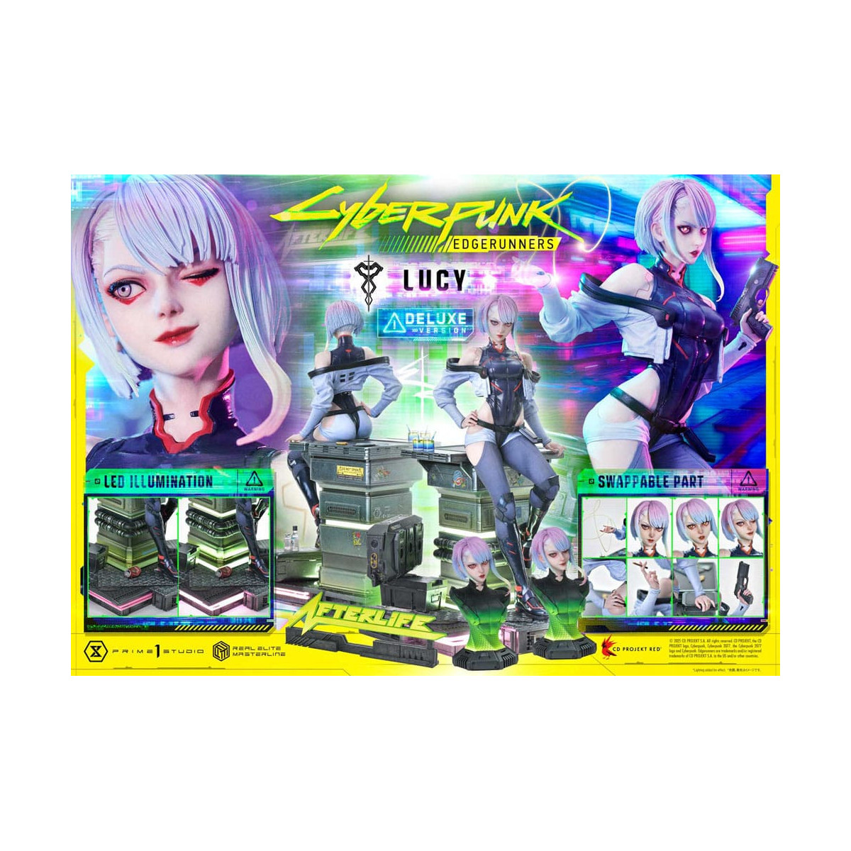 Prime 1 Studio - Cyberpunk: Edgerunners - Lucy Deluxe Versione Bonus Serie Real Elite Masterline 1/4