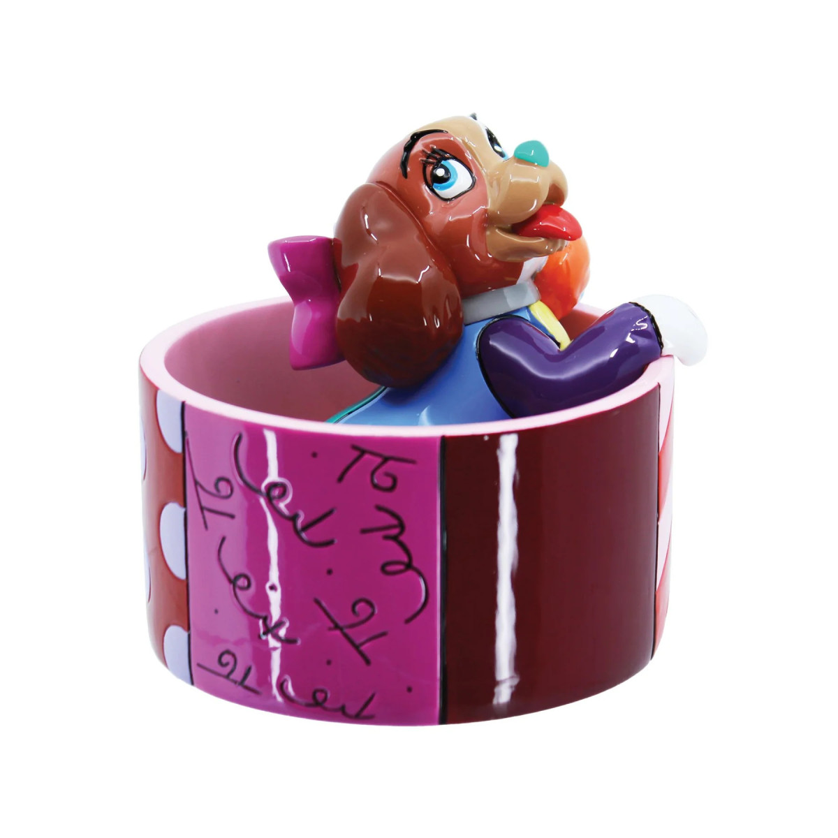 Enesco Disney - Mini figura Romero Britto Lady 70° Anniversario - Lady e il vagabondo