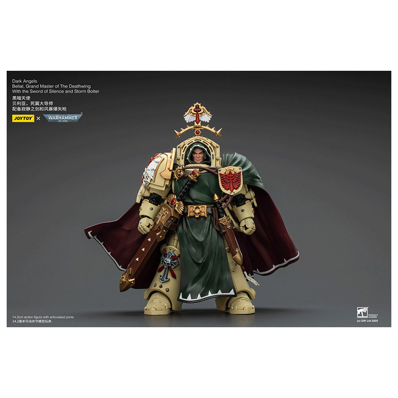 JoyToy Space Marines - Dark Angels - Belial, Gran Maestro dei Deathwing con la Spada del Silenzio e il Bolter Temporale 1/18