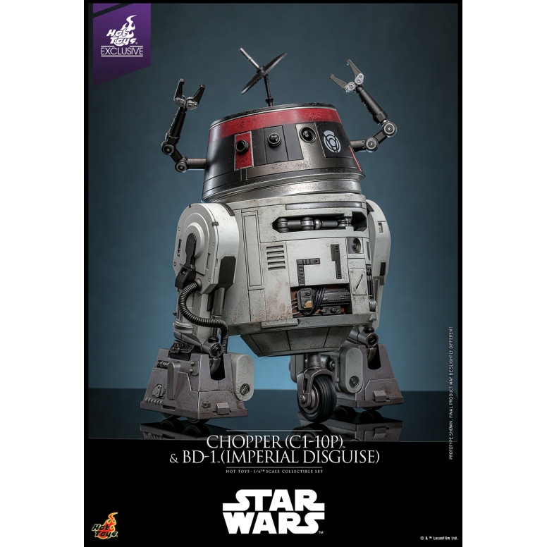 Hot Toys Star Wars - Chopper (C1-10P) e BD-1 (travestimento imperiale) - Esclusiva Hot Toys Ribelli