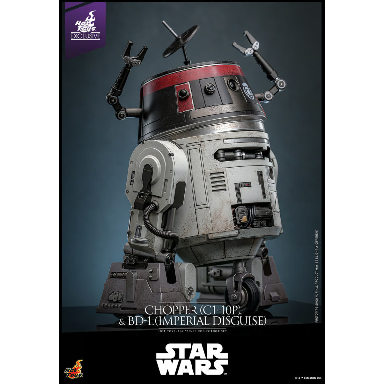 Hot Toys Star Wars - Chopper (C1-10P) e BD-1 (travestimento imperiale) - Esclusiva Hot Toys Ribelli