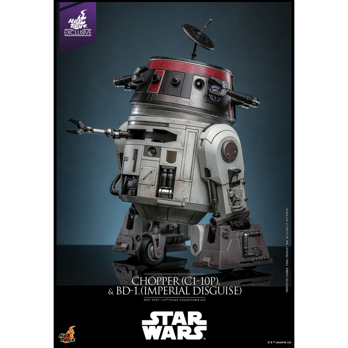 Hot Toys Star Wars - Chopper (C1-10P) e BD-1 (travestimento imperiale) - Esclusiva Hot Toys Ribelli