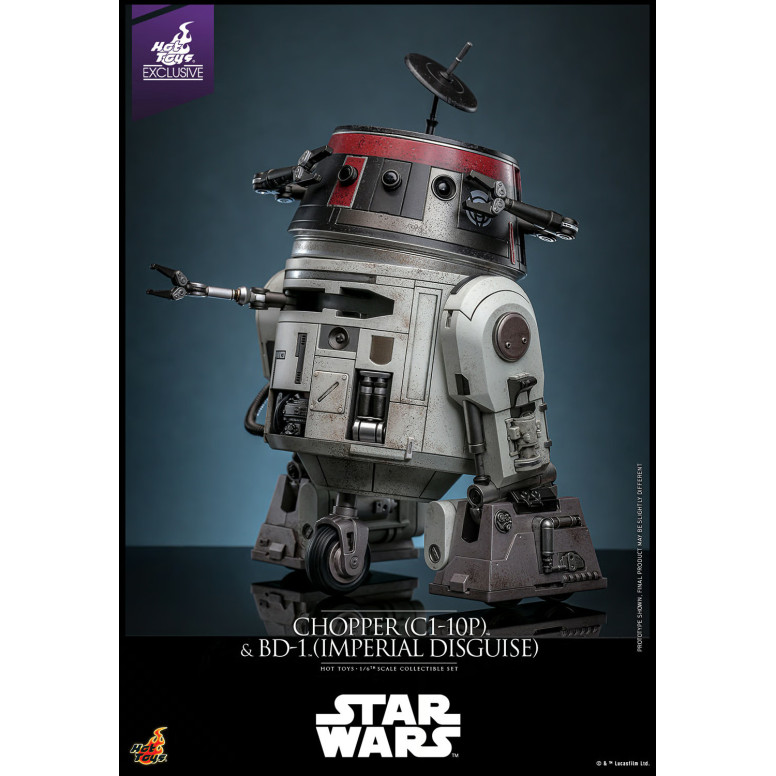 Hot Toys Star Wars - Chopper (C1-10P) e BD-1 (travestimento imperiale) - Esclusiva Hot Toys Ribelli