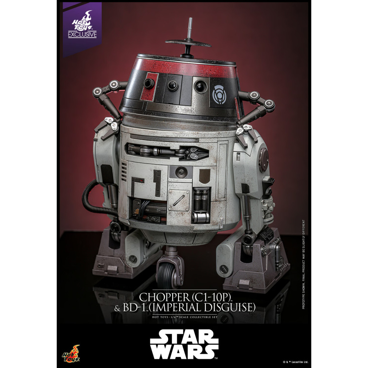 Hot Toys Star Wars - Chopper (C1-10P) e BD-1 (travestimento imperiale) - Esclusiva Hot Toys Ribelli