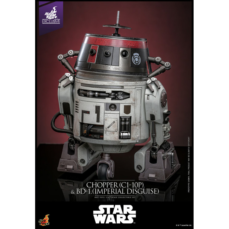 Hot Toys Star Wars - Chopper (C1-10P) e BD-1 (travestimento imperiale) - Esclusiva Hot Toys Ribelli