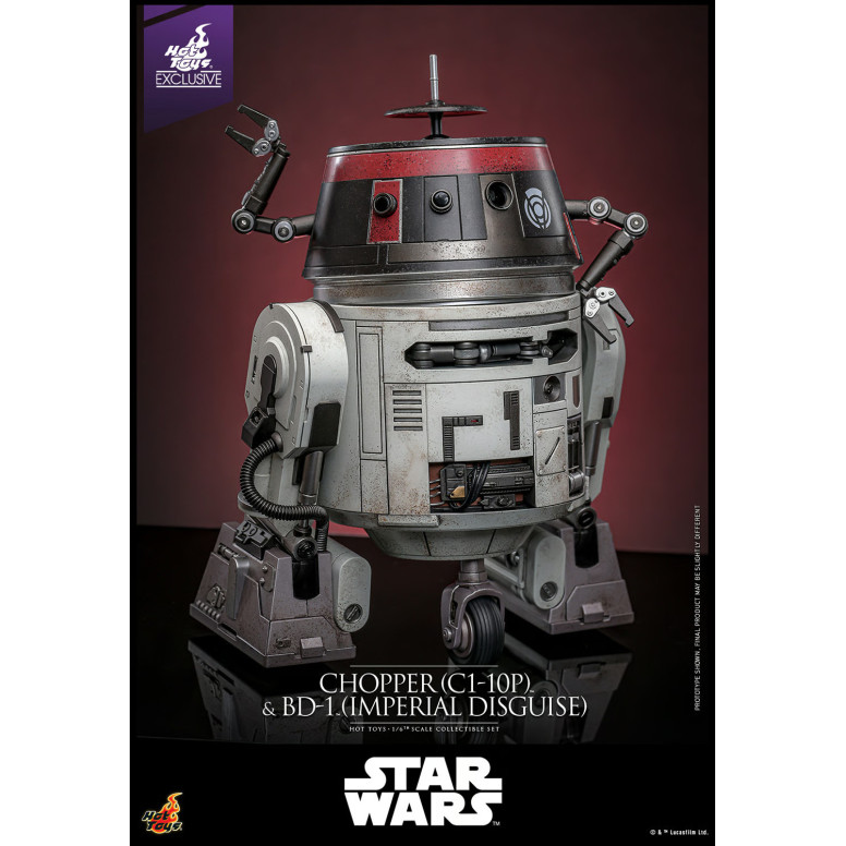 Hot Toys Star Wars - Chopper (C1-10P) e BD-1 (travestimento imperiale) - Esclusiva Hot Toys Ribelli