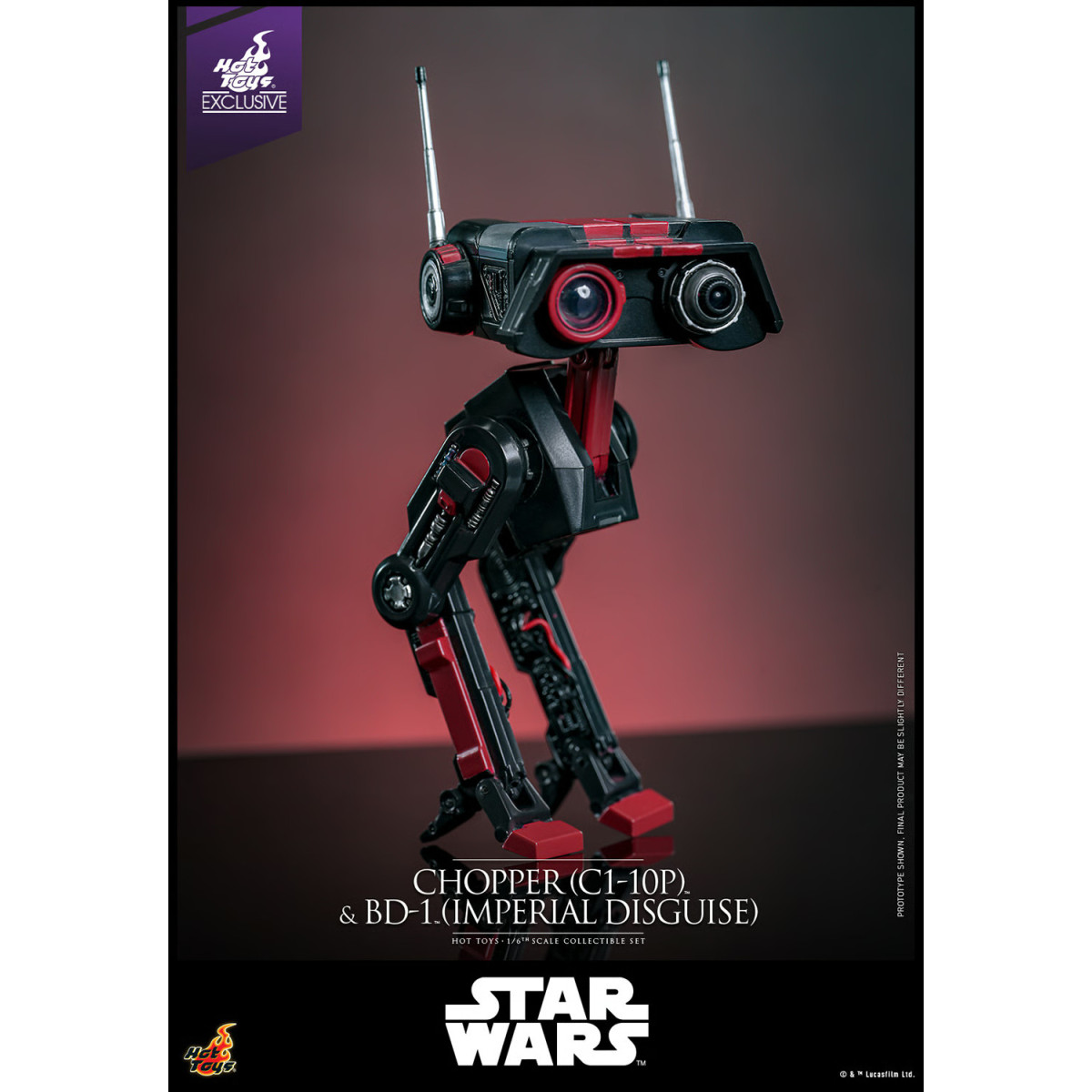 Hot Toys Star Wars - Chopper (C1-10P) e BD-1 (travestimento imperiale) - Esclusiva Hot Toys Ribelli
