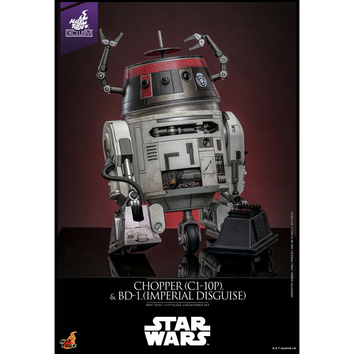 Hot Toys Star Wars - Chopper (C1-10P) e BD-1 (travestimento imperiale) - Esclusiva Hot Toys Ribelli