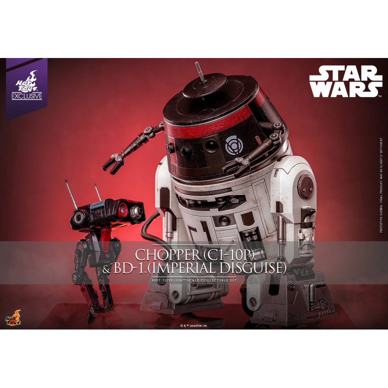 Hot Toys Star Wars - Chopper (C1-10P) e BD-1 (travestimento imperiale) - Esclusiva Hot Toys Ribelli