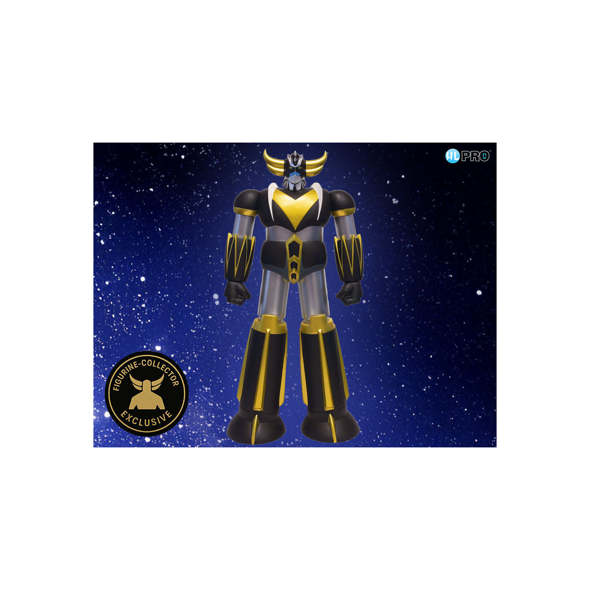 HL Pro - Goldrake (Grendizer) Figurine da collezione esclusive in oro e nero - Jumbo Machinder - Shogun Warrior Ufo Robot Grendi
