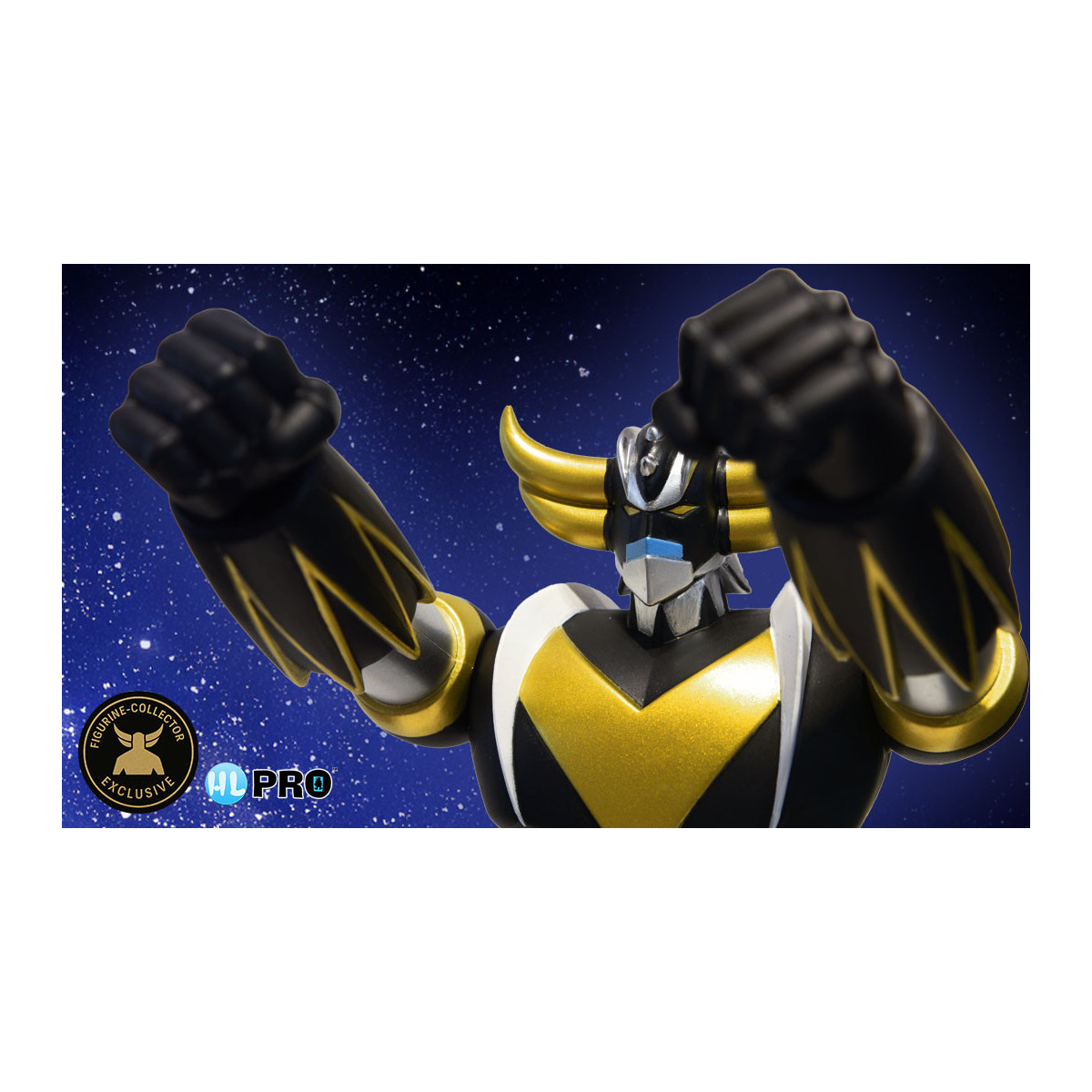 HL Pro - Goldrake (Grendizer) Figurine da collezione esclusive in oro e nero - Jumbo Machinder - Shogun Warrior Ufo Robot Grendi