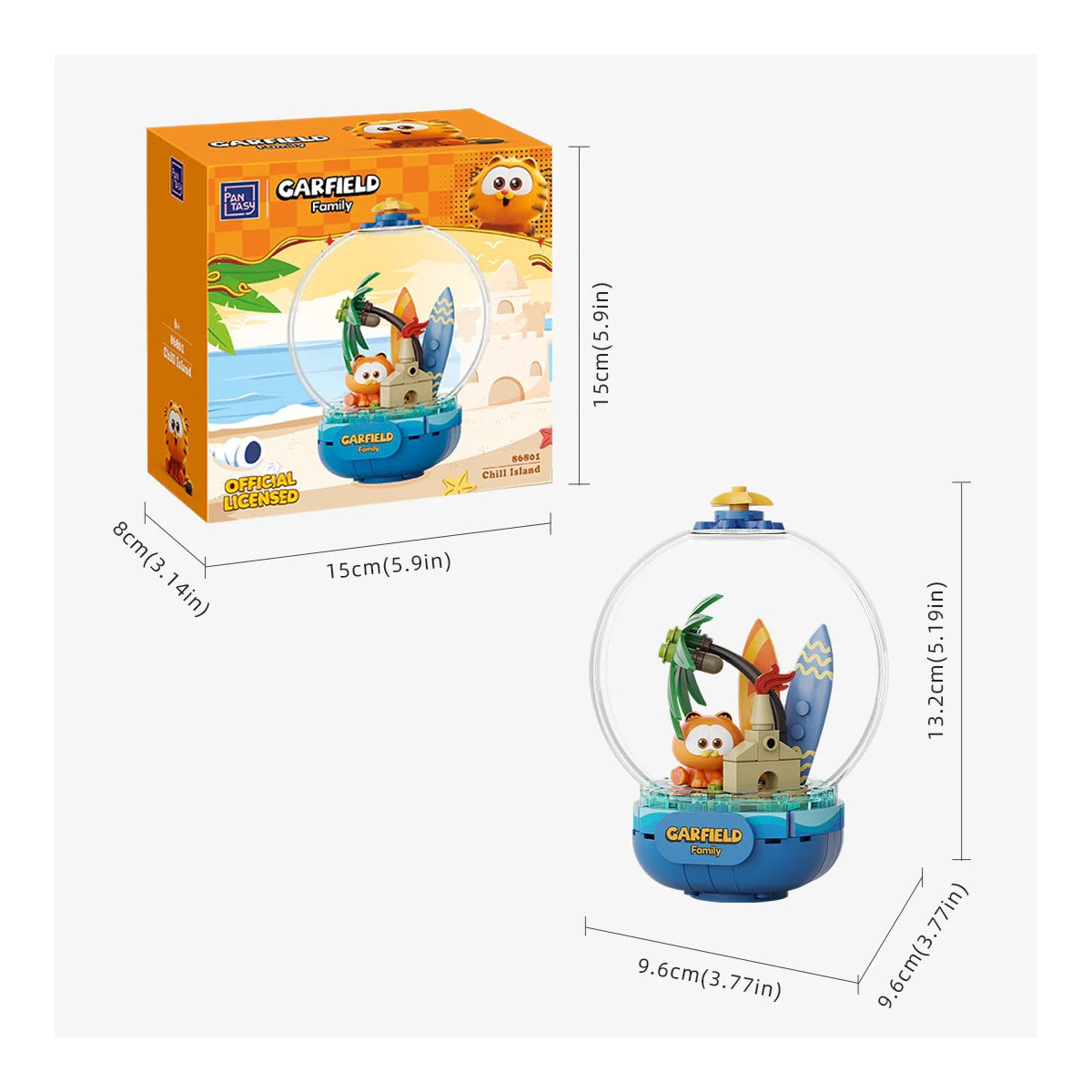 Pantasy - Garfield Serie Crystal Ball - Garfield Chill Island (set da costruire)