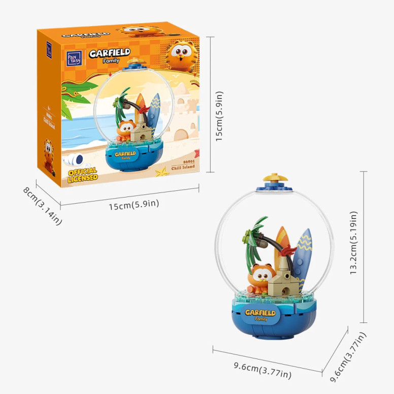 Pantasy - Garfield Serie Crystal Ball - Garfield Chill Island (set da costruire)