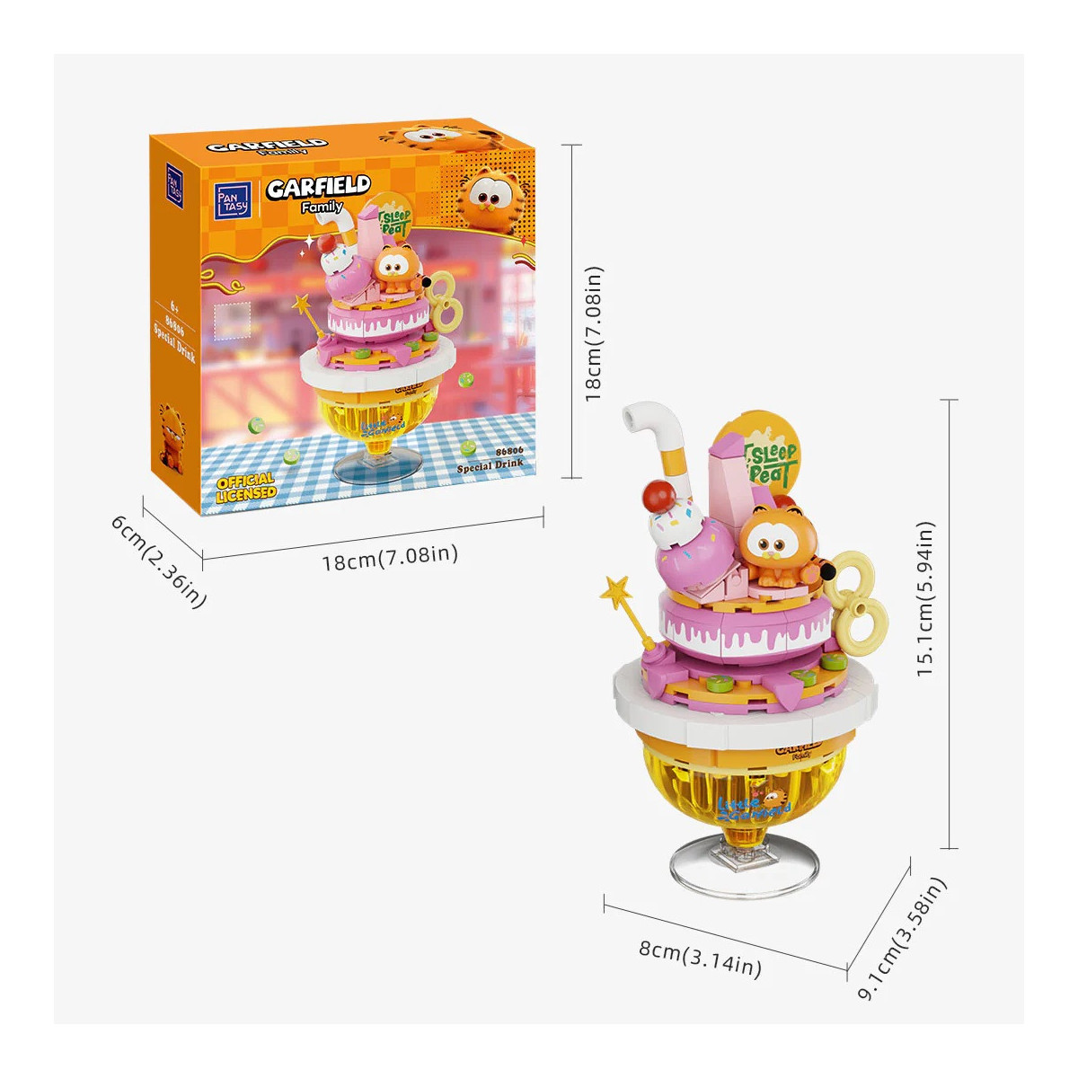 Pantasy - Garfield Serie Foodie - Garfield Bevanda speciale (impostare una costruzione)
