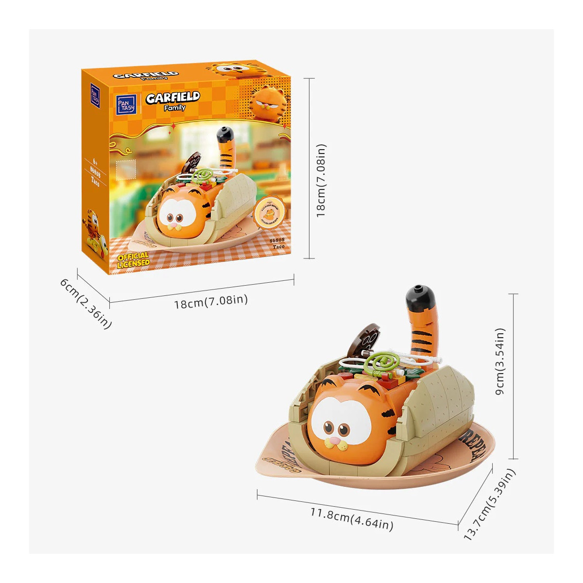 Pantasy - Garfield Serie Foodie - Garfield Taco (set da costruire)