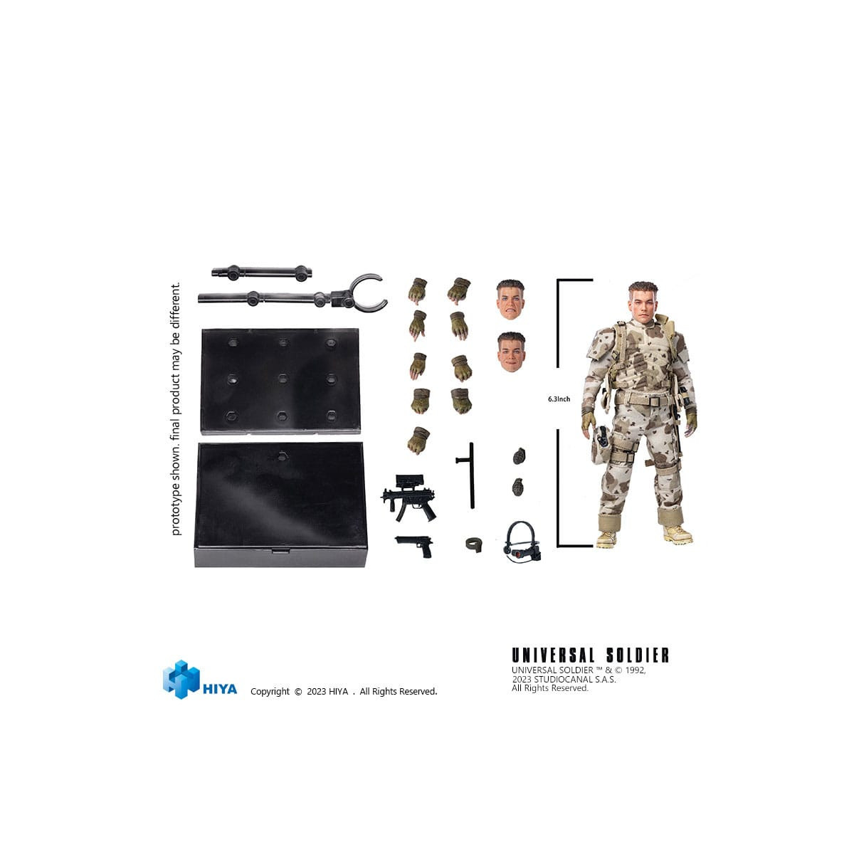 HIYA TOYS - Exquisite Super Series 1/12 - Figura d'azione di Andrew Scott di Universal Soldier (1992)