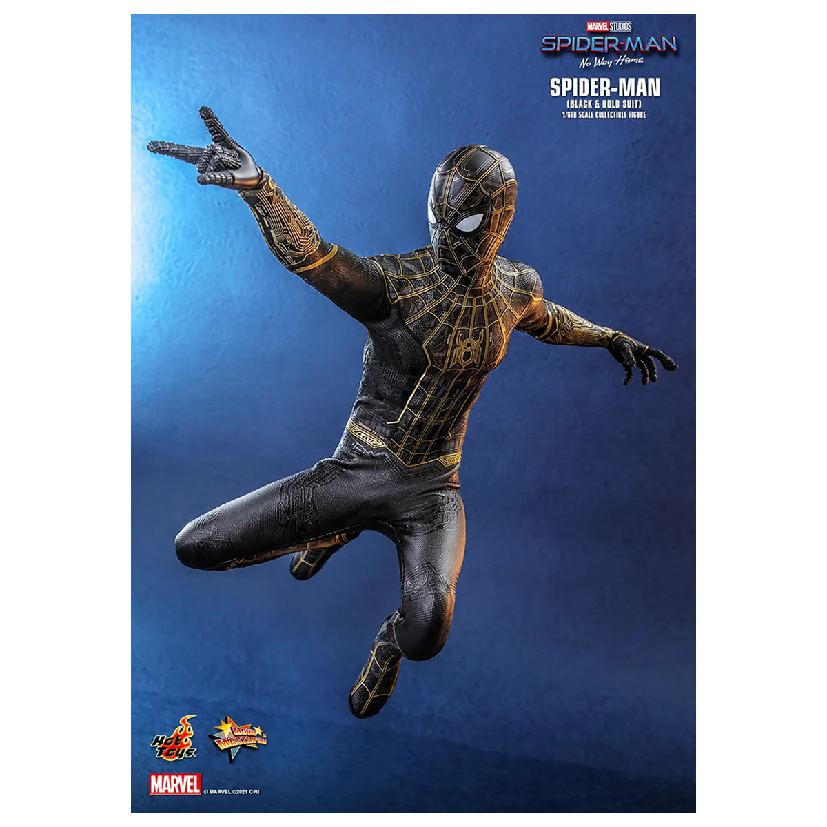  Hot Toys Marvel's Spider-Man: No Way Home action figure Movie Masterpiece 1/6 Spider-Man (Tuta nera e oro) Action figure 