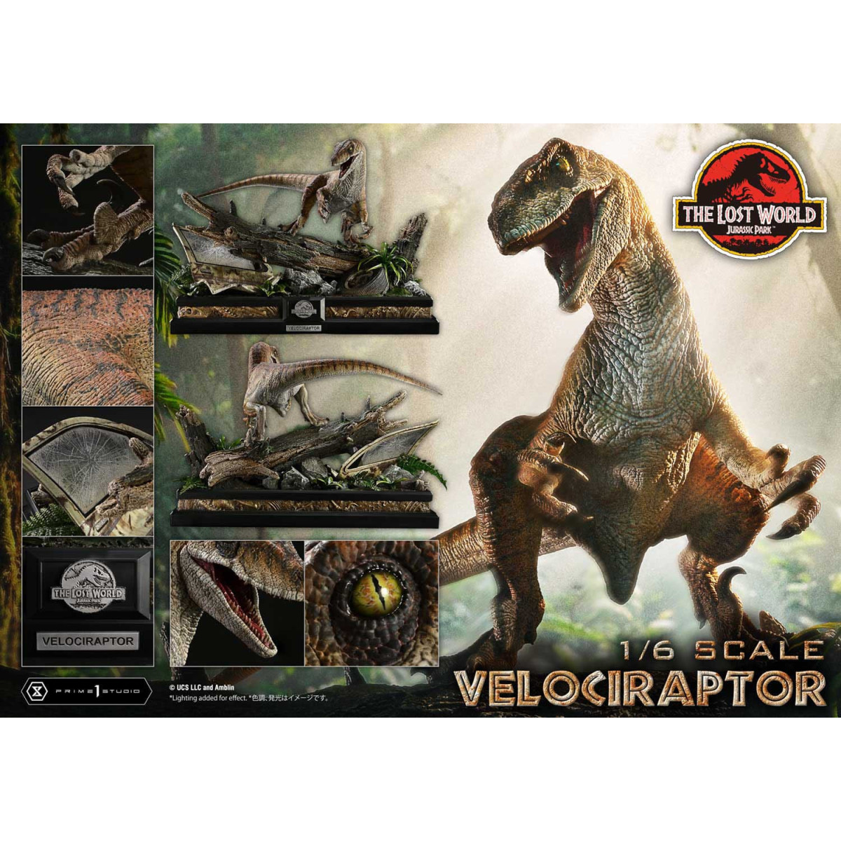 Prime 1 Studio - Jurassic Park II - statua Legacy Museum Collection 1/6 Velociraptor Versione Bonus 41 cm