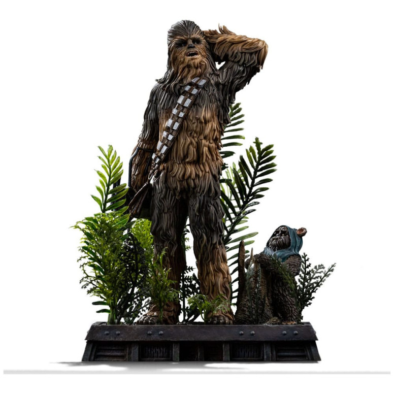 Iron Studios Star Wars - Chewbacca e Tokkat Art Scale 1/10 - Il ritorno dello Jedi