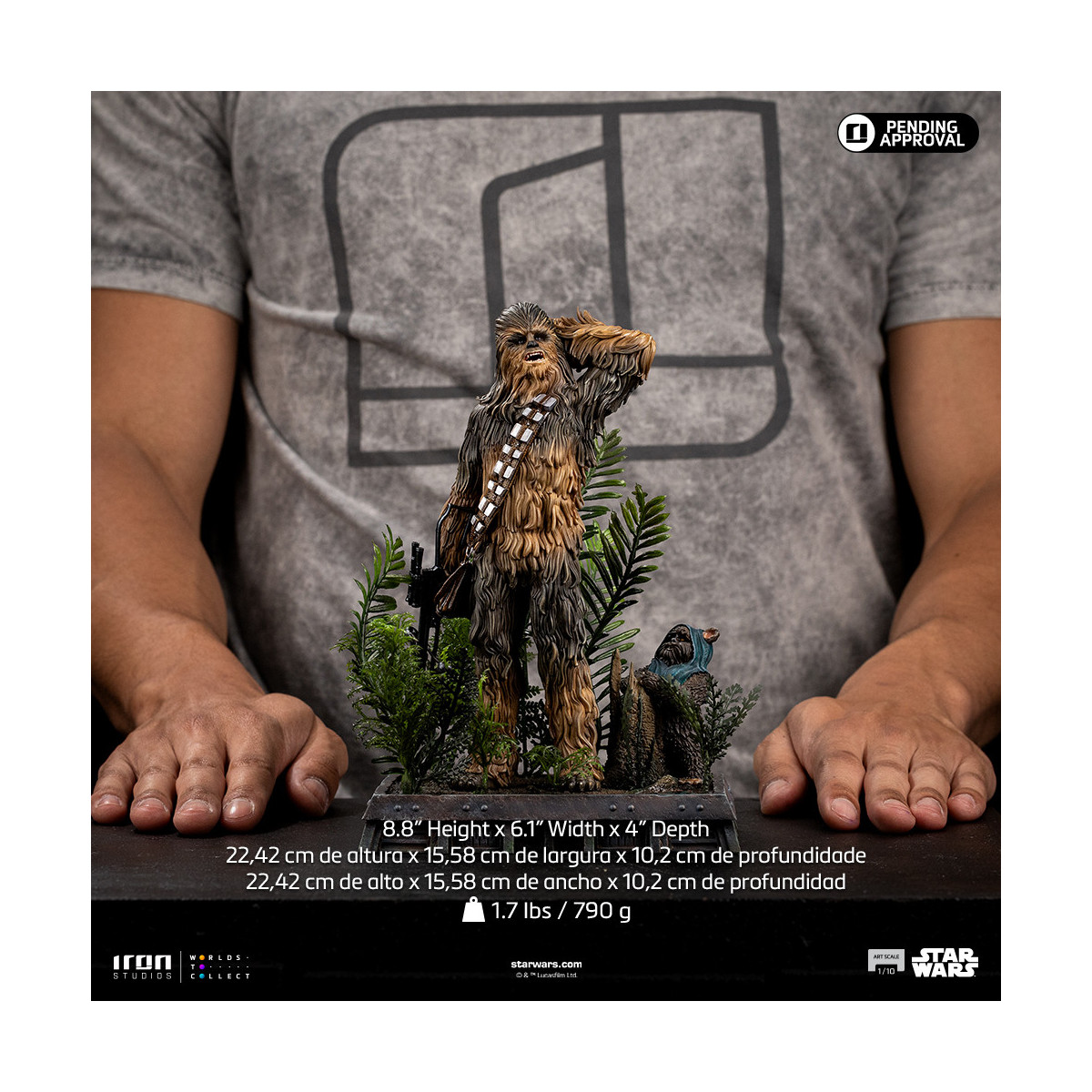 Iron Studios Star Wars - Chewbacca e Tokkat Art Scale 1/10 - Il ritorno dello Jedi