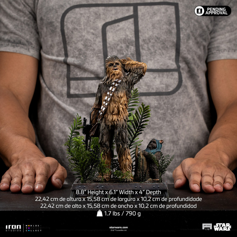 Iron Studios Star Wars - Chewbacca e Tokkat Art Scale 1/10 - Il ritorno dello Jedi