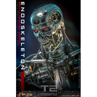 Hot Toys - Terminator 2: Il Giorno del Giudizio MMS 1/6 - Endoscheletro (Versione danneggiata dalla battaglia) Die cast MMS840D7