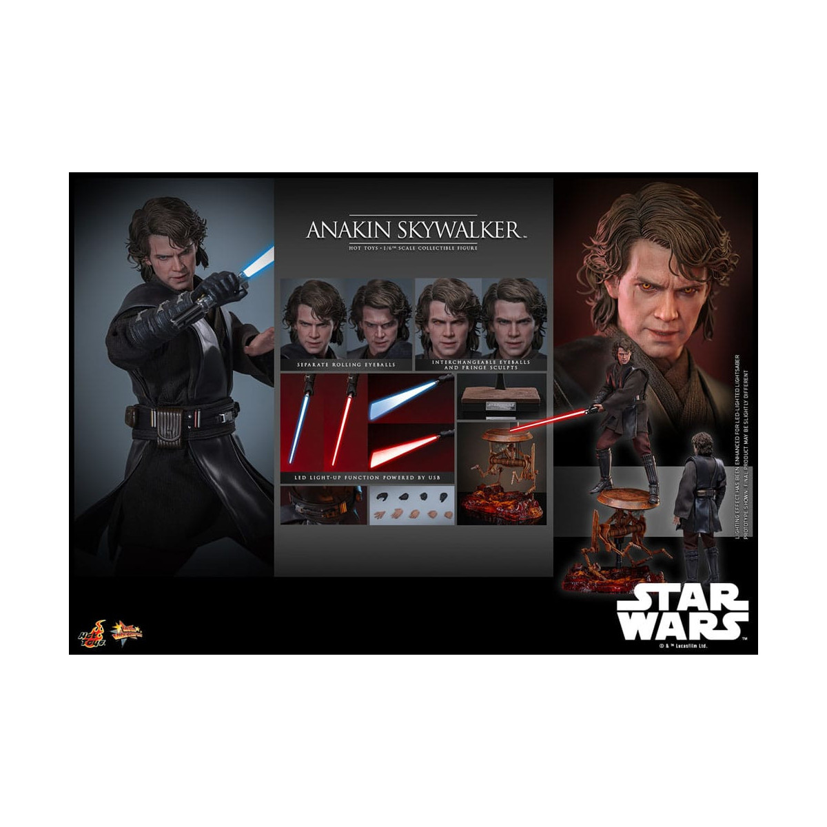 Hot toys Star Wars: Anakin Skywalker MMS839 1/6 - Episodio III: La vendetta dei Sith