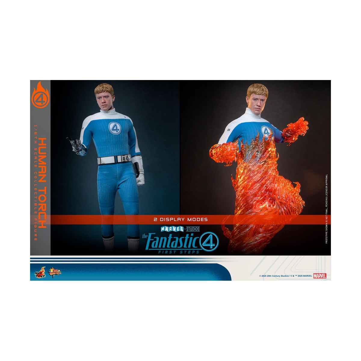 Hot Toys Marvel - Fantastici Quattro: Primi Passi - Torcia Umana MMS 1/6 - Johnny Storm