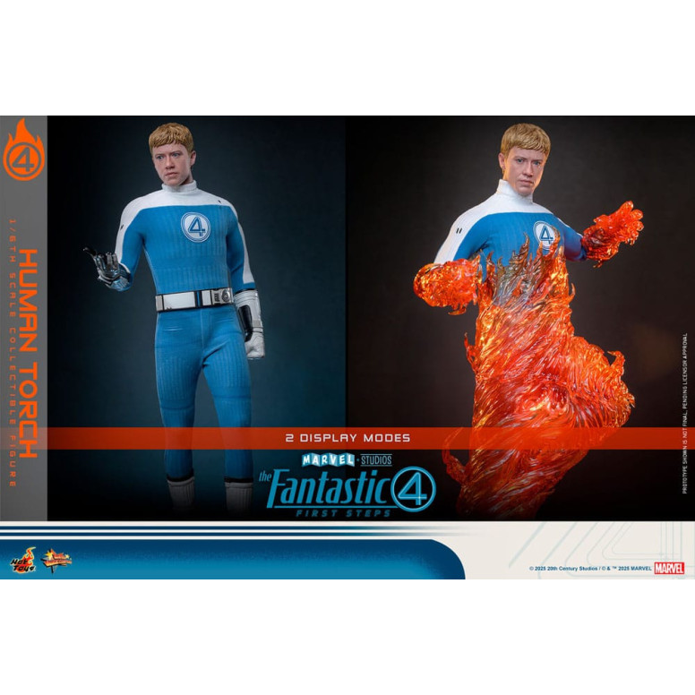 Hot Toys Marvel - Fantastici Quattro: Primi Passi - Torcia Umana MMS 1/6 - Johnny Storm