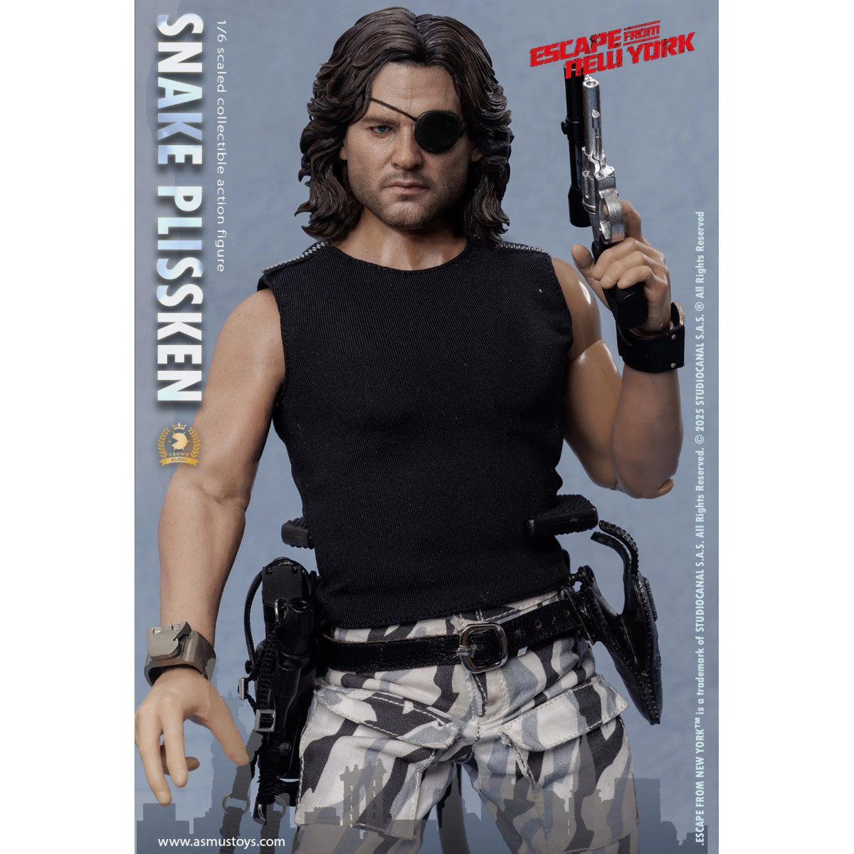 Asmus Toys - Snake Plissken Capelli scolpiti 1/6 - Fuga da NY