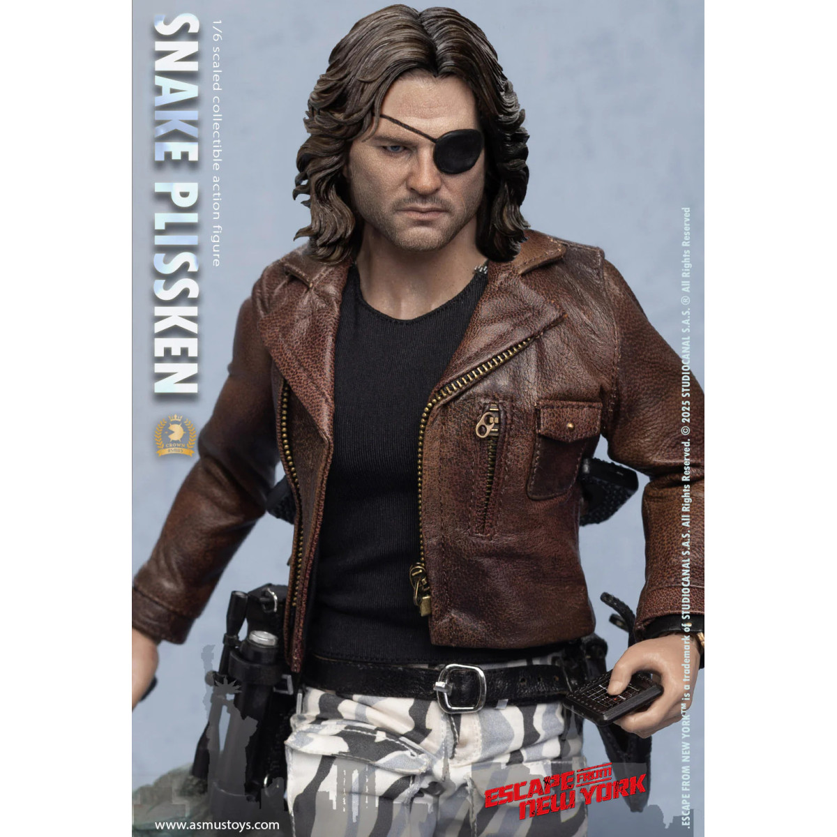 Asmus Toys - Snake Plissken Capelli scolpiti 1/6 - Fuga da NY