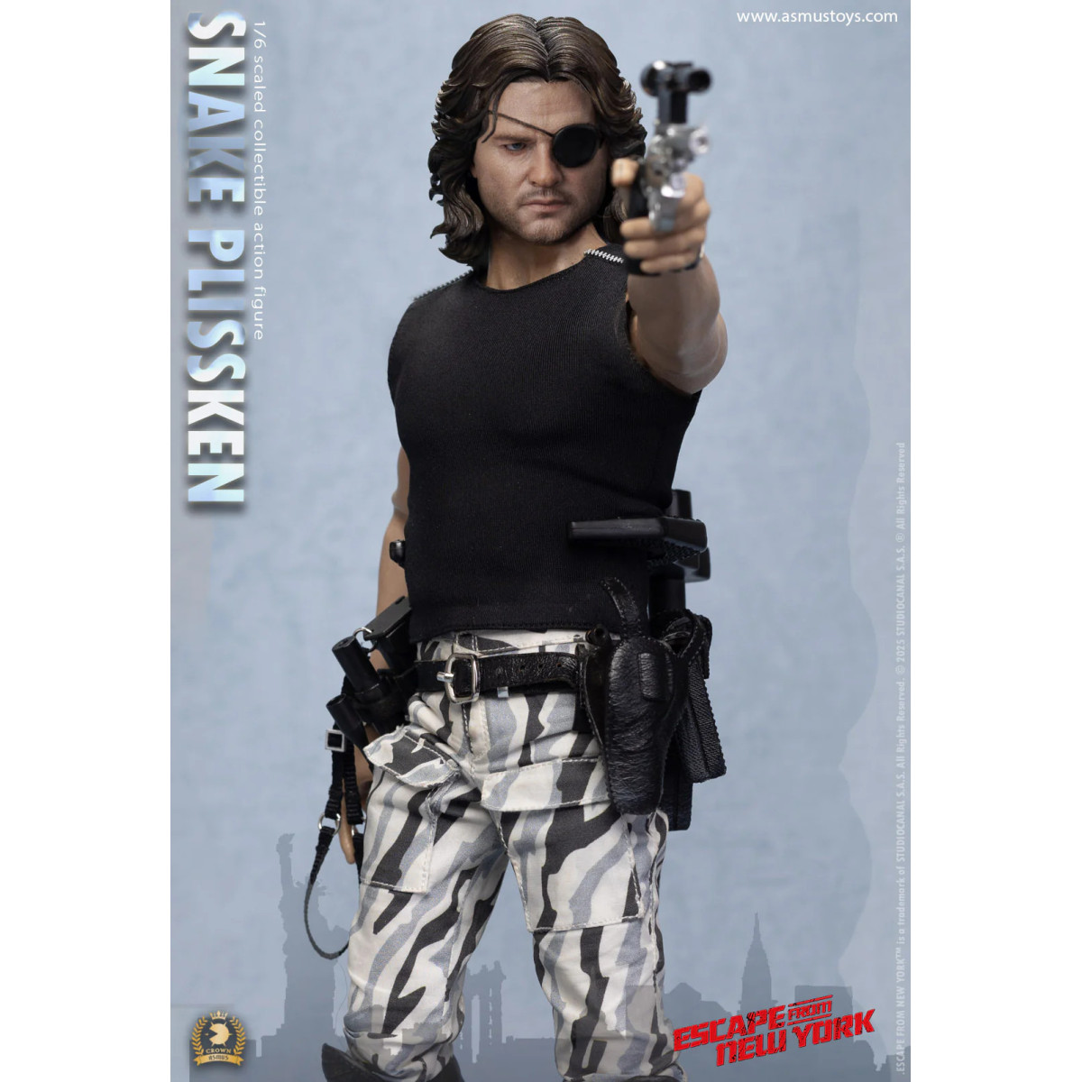 Asmus Toys - Snake Plissken Capelli scolpiti 1/6 - Fuga da NY