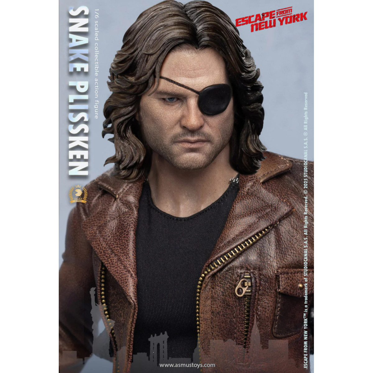 Asmus Toys - Snake Plissken Capelli scolpiti 1/6 - Fuga da NY