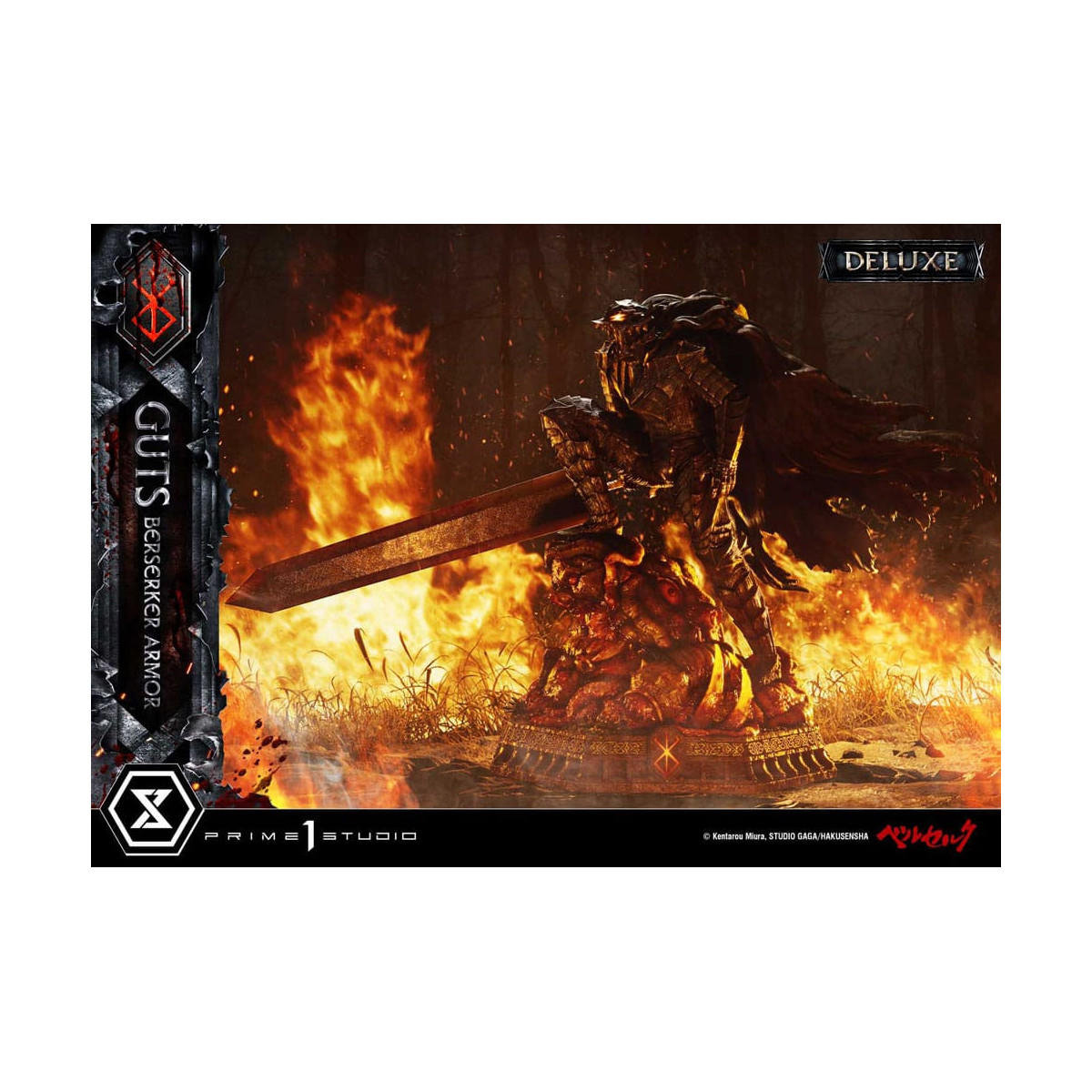 Prime 1 Studio Berserk - Armatura Berserker di Guts (Grunbeld vs. Guts) Versione Deluxe Bonus 1/4 Ultimate Premium Masterline