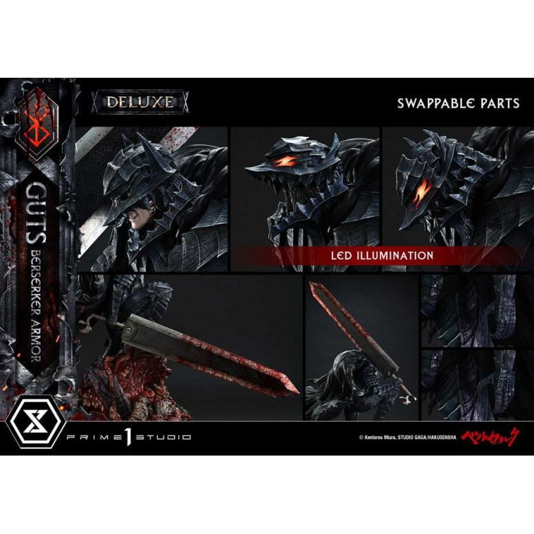 Prime 1 Studio Berserk - Armatura Berserker di Guts (Grunbeld vs. Guts) Versione Deluxe Bonus 1/4 Ultimate Premium Masterline