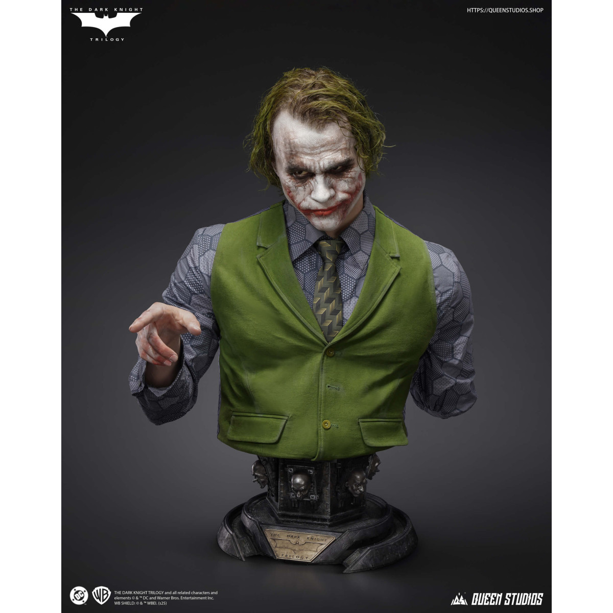 Queen Studios -  DC Comics - Joker (Il Cavaliere Oscuro) Busto a grandezza naturale