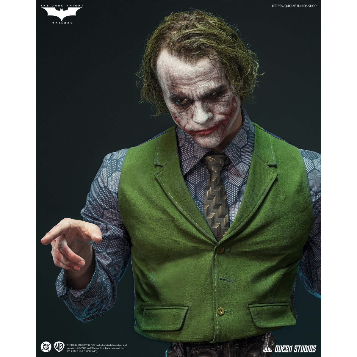 Queen Studios -  DC Comics - Joker (Il Cavaliere Oscuro) Busto a grandezza naturale