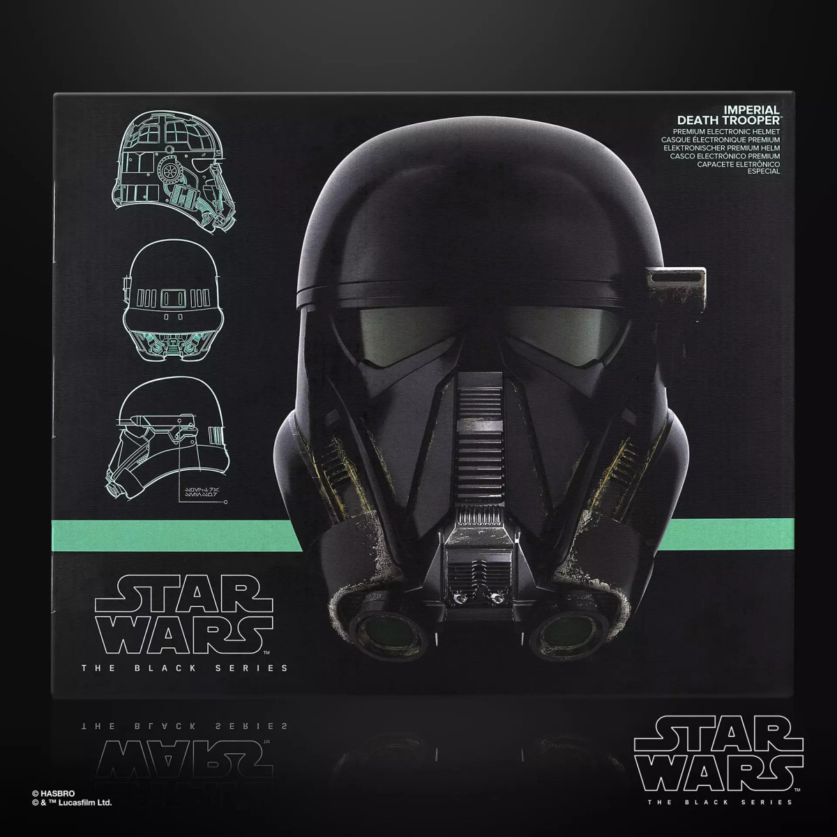 Hasbro Star Wars The Black Series - Elmetto elettronico del Death Trooper Imperiale