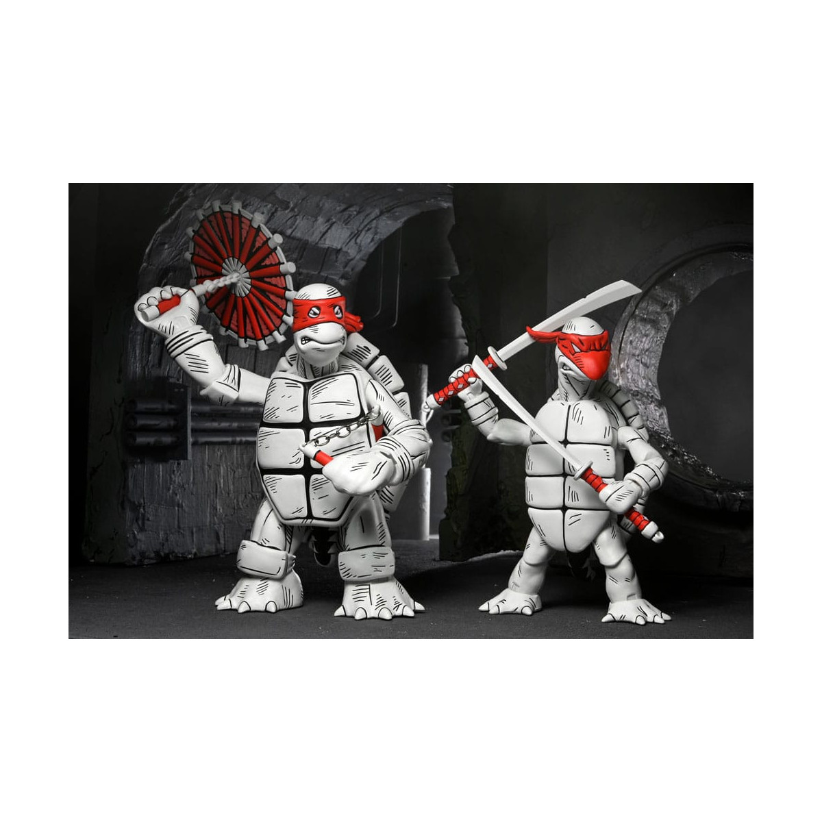 NECA - Mirage Comics - Le prime tartarughe in bianco e nero - TMNT - Teenage Mutant Ninja Turtles