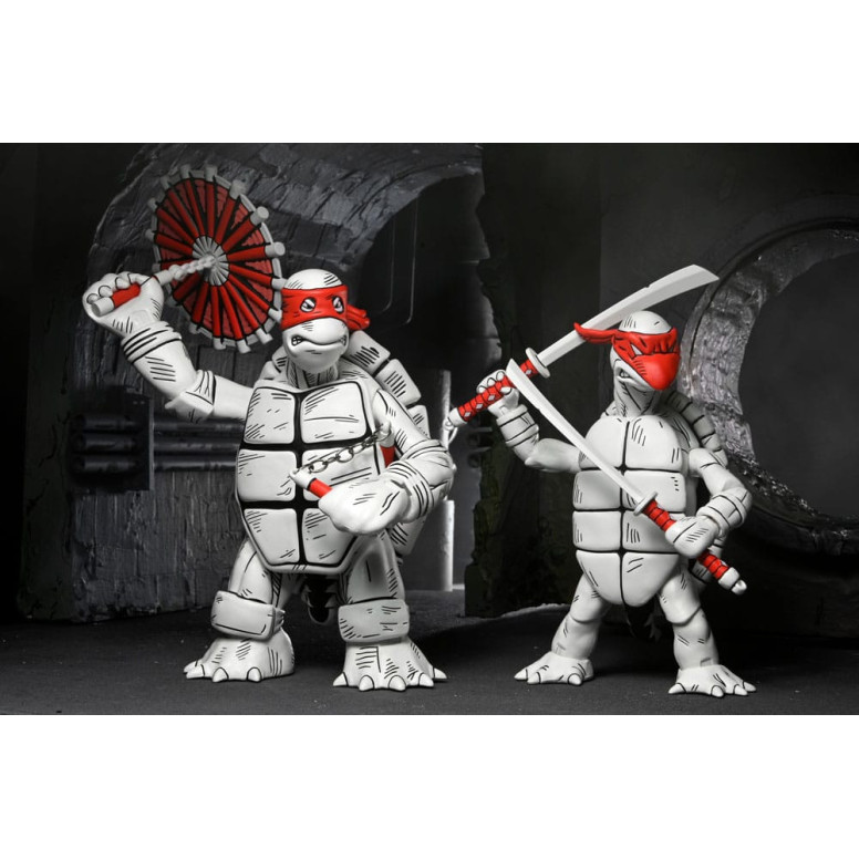 NECA - Mirage Comics - Le prime tartarughe in bianco e nero - TMNT - Teenage Mutant Ninja Turtles