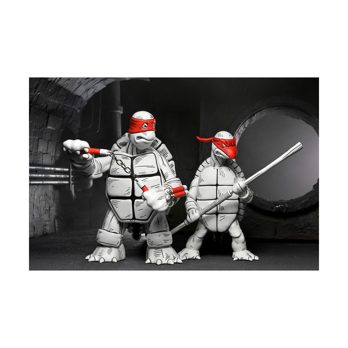 NECA - Mirage Comics - Le prime tartarughe in bianco e nero - TMNT - Teenage Mutant Ninja Turtles