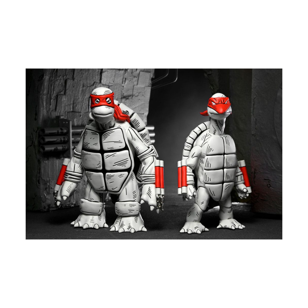 NECA - Mirage Comics - Le prime tartarughe in bianco e nero - TMNT - Teenage Mutant Ninja Turtles