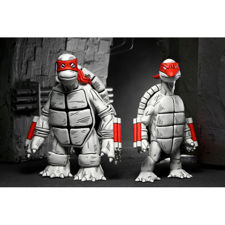 NECA - Mirage Comics - Le prime tartarughe in bianco e nero - TMNT - Teenage Mutant Ninja Turtles