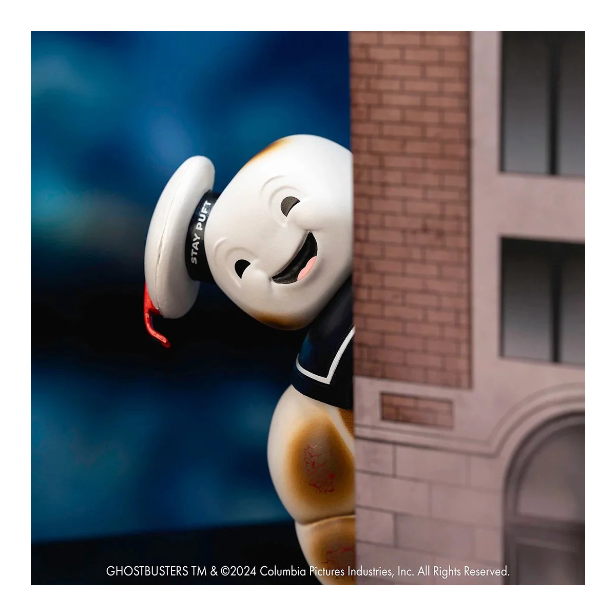 Jada Toys - Ghostbusters Uomo marshmallow Stay Puft con Cadillac Ecto-1 - Nano Scene 1/64